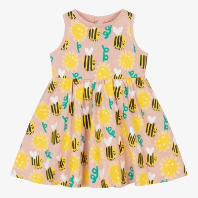 Stella Mccartney Babies'  Kids Girls Pale Pink Organic Cotton Bee Dress