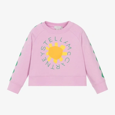 Stella Mccartney Kids Girls Pink Cotton Flower Sweatshirt