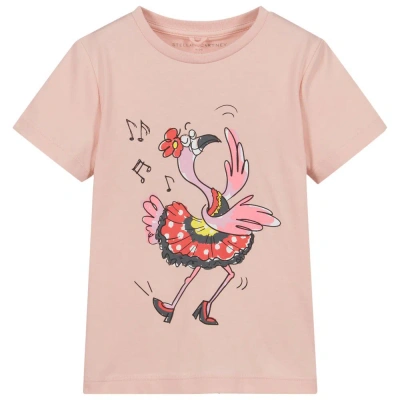 Stella Mccartney Kids Girls Pink Cotton T-shirt