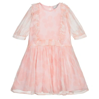Stella Mccartney Babies'  Kids Girls Pink Silk Chiffon Dress
