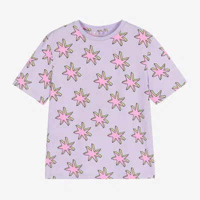 Stella Mccartney Babies'  Kids Girls Purple Cotton Star T-shirt