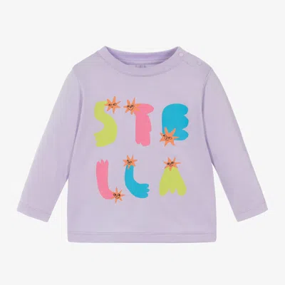 Stella Mccartney Babies'  Kids Girls Purple Organic Cotton Top