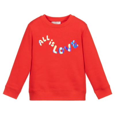 Stella Mccartney Kids Girls Red Cotton Sweatshirt