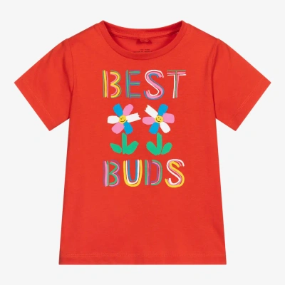 Stella Mccartney Babies'  Kids Girls Red Organic Cotton T-shirt