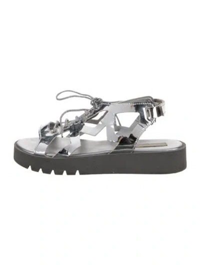 Pre-owned Stella Mccartney Babies' Kids Girls' Silver Platform Sandals