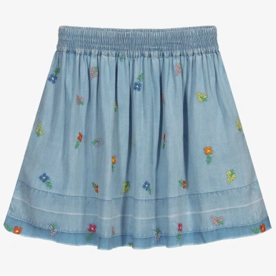Stella Mccartney Kids Girls Teen Blue Chambray Skirt