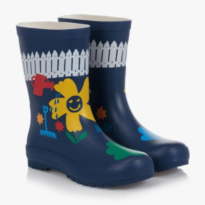 Stella Mccartney Kids Girls Teen Navy Blue Rain Boots