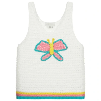 Stella Mccartney Kids Girls Teen White Crochet Top