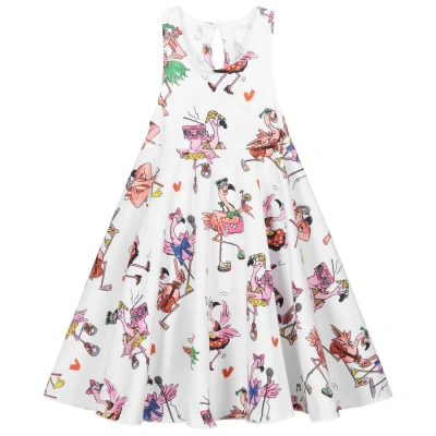 Stella Mccartney Babies'  Kids Girls Teen White Flamingo Dress
