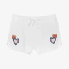 STELLA MCCARTNEY STELLA MCCARTNEY KIDS GIRLS WHITE COTTON HEARTS SHORTS