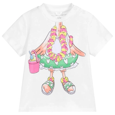 Stella Mccartney Babies'  Kids Girls White Cotton T-shirt