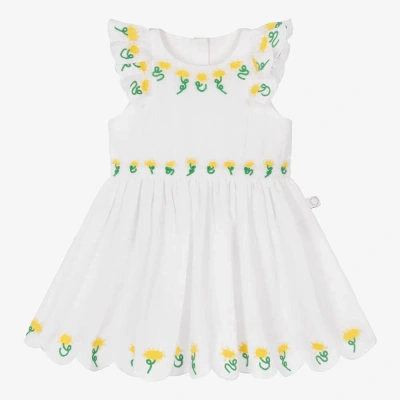 Stella Mccartney Babies'  Kids Girls White Embroidered Floral Dress