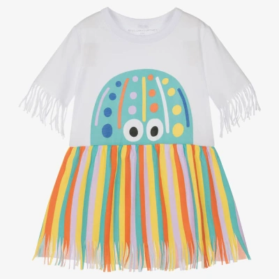 Stella Mccartney Babies'  Kids Girls White Jellyfish Dress In Multi