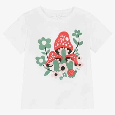 Stella Mccartney Kids Girls White Organic Cotton T-shirt