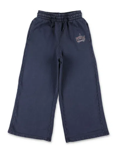 Stella Mccartney Kids Girls Wide-leg Sweatpants In Blue