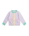 Stella Mccartney Kids Baby Girls Purple Cotton Knit Cardigan In Purple