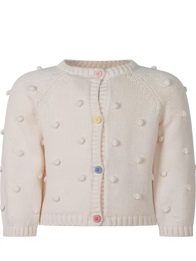 Stella Mccartney Kids Knit Cardigan In Ivory