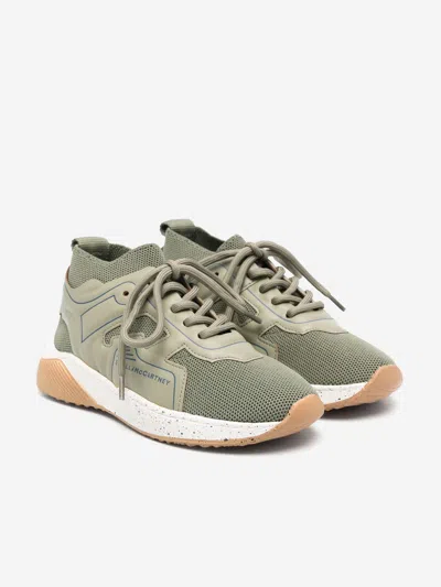 Stella Mccartney Kids Lace Up Sock Trainers In Green