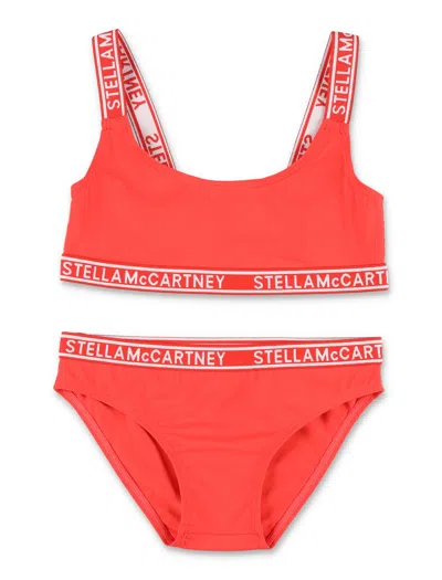 Stella Mccartney Kids Logo Band Two-piece Bikini Set In Red