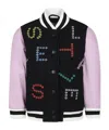 Stella Mccartney Logo-embroidered Bomber Jacket In Black