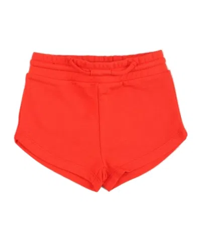 Stella Mccartney Kids Logo Printed Bermuda Shorts In Red