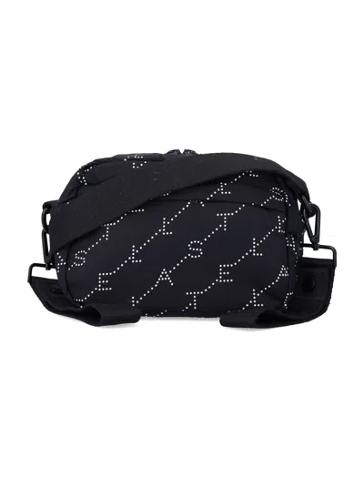 Stella Mccartney Kids Logo Strap Crossbody Bag In Black