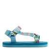 Stella Mccartney Tech Sandals W/ Logo In Blue