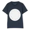Stella Mccartney Kids Medallion Logo Disc Cotton T-shirt In Blue