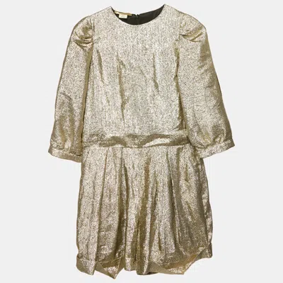 Pre-owned Stella Mccartney Kids Metallic Lamé Elisa Jumpsuit 12 Yrs In Silver