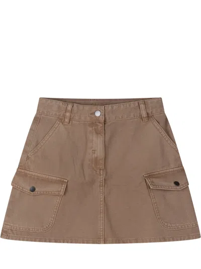 Stella Mccartney Kids Mini Skirt In Brown