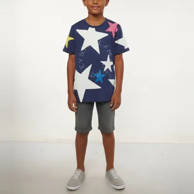 Pre-owned Stella Mccartney Kids Navy Blue Star Graphic Jersey T-shirt 14 Yrs
