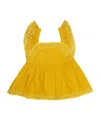 Stella Mccartney Kids Open Back Sleeveless Blouse In Yellow