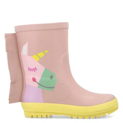 Stella Mccartney Kids Pink Unicorn Rain Boots