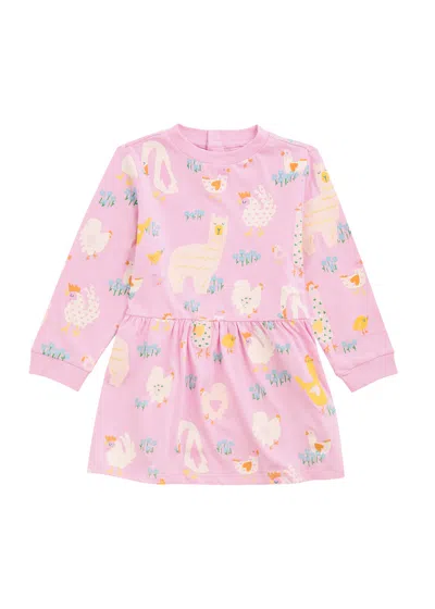 Stella Mccartney Kids Printed Cotton Dress In Purple