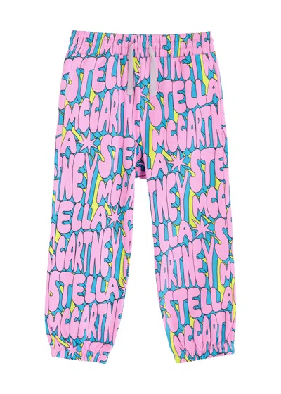 Stella Mccartney Kids Printed Cotton Sweatpants In Multicoloured