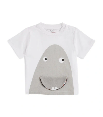 Stella Mccartney Kids Shark Flap T-shirt (3-36 Months) In Ivory