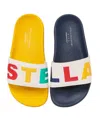 Stella Mccartney Kids Sliders With Multicolour Logo In Multi