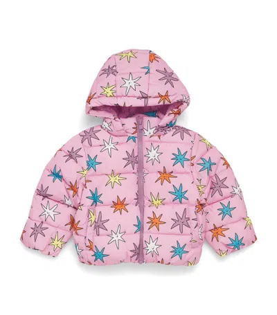 Stella Mccartney Babies'  Kids Star Print Puffer Jacket (6-36 Months) In Pink