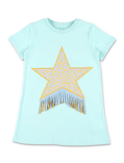 Stella Mccartney Kids Starfish Graphic Dress In Blue