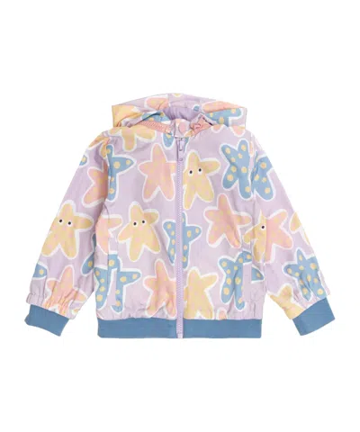 Stella Mccartney Kids All-over Printed Zip-up Jacket In Purple