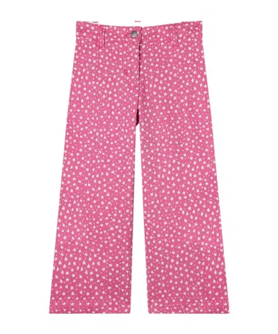 Stella Mccartney Kids Star-printed Straight-leg Jeans In Pink
