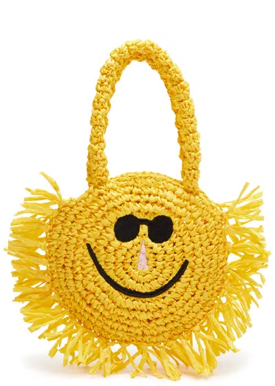 Stella Mccartney Kids Sunshine Raffia Bag In Yellow