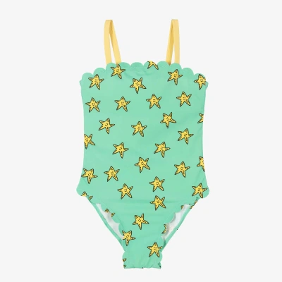 Stella Mccartney Kids Teen Girls Green Swimsuit (upf50+)
