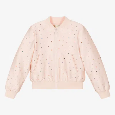 Stella Mccartney Kids Teen Girls Pink Cotton & Silk Jacket
