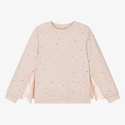Stella Mccartney Kids Teen Girls Pink Diamanté Sweatshirt