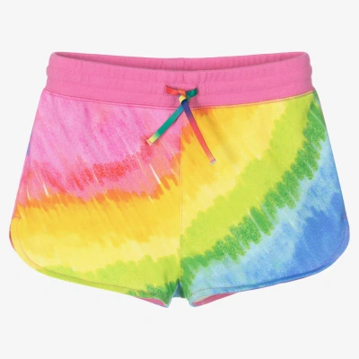 Stella Mccartney Kids Teen Girls Rainbow Cotton Shorts In Pink
