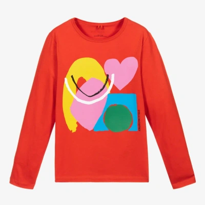 Stella Mccartney Kids Teen Girls Red Graphic Top