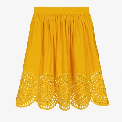 Stella Mccartney Kids Teen Girls Yellow Organic Cotton Skirt