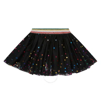 Stella Mccartney Kids Tulle Skirt Sequin Dotted In Black