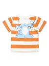 Stella Mccartney Stripe-pattern T-shirt In Orange